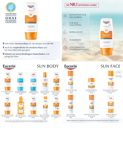 EUCERIN Güneş Losyonu ekstra hafif LSF 50, 150 ml