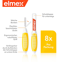 ELMEX Diş arası fırçaları ISO boyut 4 0,7 mm sarı, 8 adet