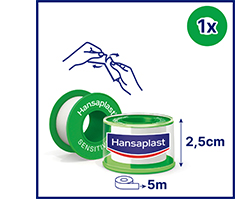 HANSAPLAST Sabitleme alçısı Sensitive 2,5 cmx5 m, 1 adet