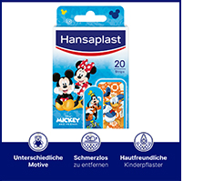 HANSAPLAST Çocuk alçı şeritleri Mickey & Friends, 20 adet