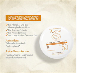 AVENE Kompakt güneş kremi SPF 50 altın, 10 g