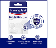 HANSAPLAST Hassas plasterler hipoalerjenik şeritler, 40 adet