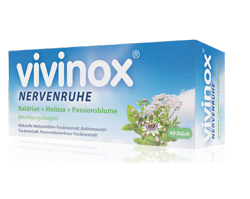 VIVINOX Gergin Dinlenme Baldr.+Mel.+Tutku.Sakinleştirici.Drag., 40 St
