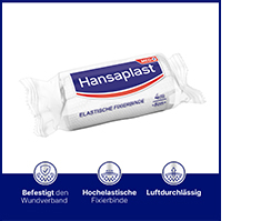 HANSAPLAST elastik sabitleme bandı krepli 8 cmx4 m, 1 adet