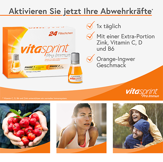 VITASPRINT Pro Immune içme şişeleri, 8 adet