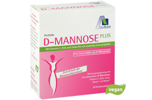 D-MANNOSE PLUS Vitamin ve mineral içeren 2000 mg tablet, 120 adet