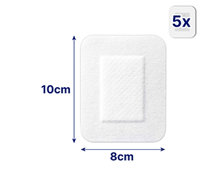 HANSAPLAST Ultra Hassas Yara Örtüsü 8x10 cm XXL, 5 adet