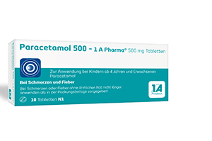 PARACETAMOL 500-1A İlaç Tabletleri, 10 adet