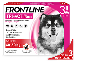 FRONTLINE 40-60 kg köpeklere damlatmak için Tri-Act solüsyonu, 3 adet