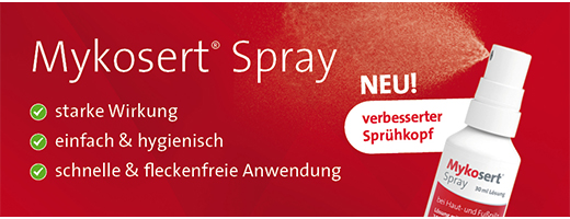 MYKOSERT Cilt ve ayak mantarı için sprey, 30 ml