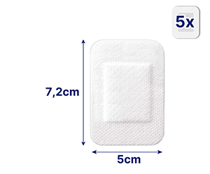 HANSAPLAST Ultra Hassas Yara Örtüsü 5x7,2 cm XL, 5 adet