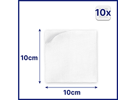 HANSAPLAST Steril 10x10 cm kompresler, 5X2 adet