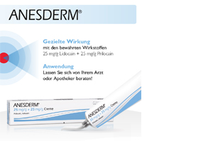 ANESDERM 25 mg/g + 25 mg/g krem + 2 flaster, 5 g