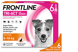 FRONTLINE 5-10 kg köpeklere damlatılacak Tri-Act solüsyonu, 6 adet