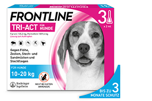 FRONTLINE 10-20 kg köpeklere damlatılacak Tri-Act solüsyonu, 3 adet