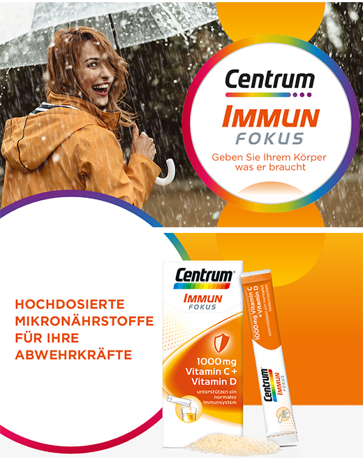 CENTRUM Focus Immune 1000 mg Vitamin C+D Sticks, 24 adet