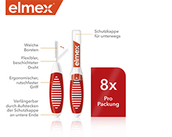 ELMEX Diş arası fırçaları ISO boyut 2 0,5 mm kırmızı, 8 adet