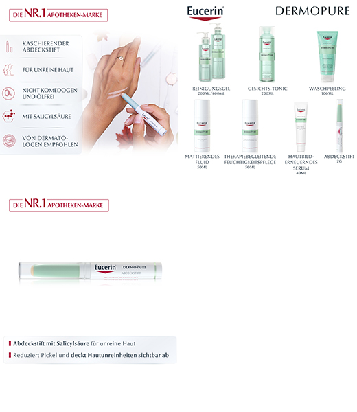 EUCERIN DermoPure kapatıcı stick, 2,0 g