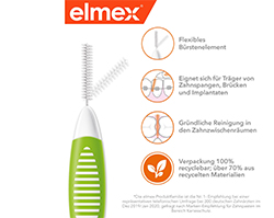 ELMEX Diş arası fırçaları ISO 5 numara 0,8 mm yeşil, 8 adet