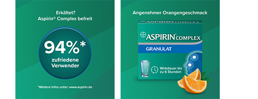 ASPIRIN COMPLEX Btl.w.Gran.z.Herst.e.Susp.z.Einn., 20 adet