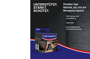 HANSAPLAST Spor Kinesiyoloji Bandı 5 cmx5 m siyah, 1 adet