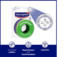 HANSAPLAST Sabitleme alçısı Sensitive 2,5 cmx5 m, 1 adet