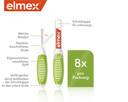 ELMEX Diş arası fırçaları ISO 5 numara 0,8 mm yeşil, 8 adet