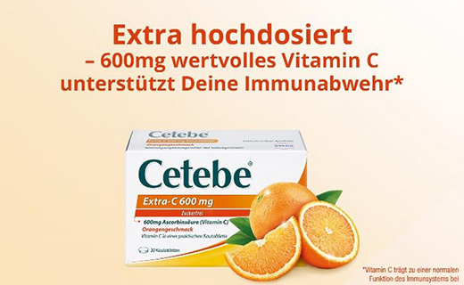 CETEBE Extra-C 600 mg çiğneme tableti, 120 adet