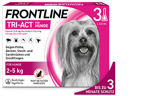 FRONTLINE 2-5 kg köpeklere damlatılacak Tri-Act solüsyonu, 3 adet