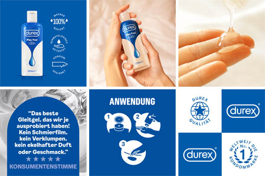 DUREX play Feel su bazlı kayganlaştırıcı, 250 ml