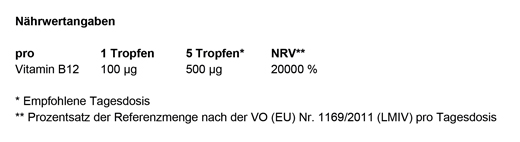 VITAMIN B12 100 µg yüksek doz vegan damla, 50 ml