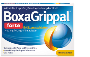 BOXAGRIPPAL forte soğuk çubuk. 400 mg/60 mg FTA, 12 adet