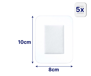HANSAPLAST Aqua Protect steril yara örtüsü 8x10 cm, 5 adet