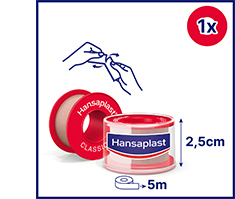 HANSAPLAST Klasik 2,5 cm x 5 m sabitleme alçısı, 1 adet