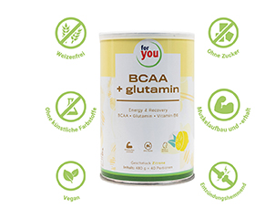 FOR YOU BCAA+glutamin Enerji & Toparlayıcı Limon, 480 g