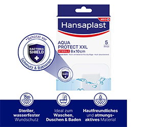 HANSAPLAST Aqua Protect steril yara örtüsü 8x10 cm, 5 adet