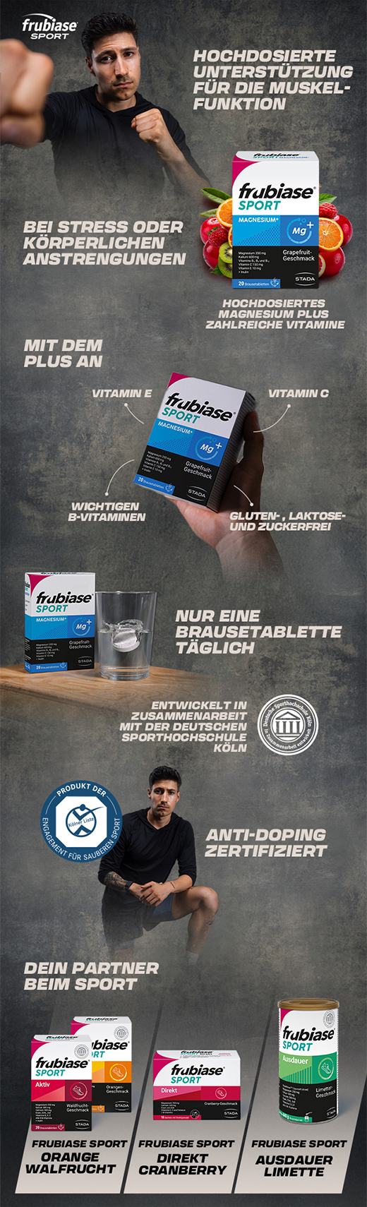 FRUBIASE MAGNESIUM Plus efervesan tabletler, 20 adet
