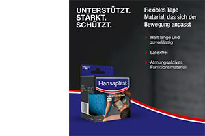 HANSAPLAST Spor Kinesiyoloji Bandı 5 cmx5 m mavi, 1 adet