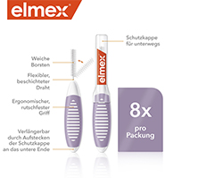 ELMEX Diş arası fırçaları ISO 6 numara 1,1 mm mor, 8 adet