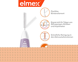 ELMEX Diş arası fırçaları ISO 6 numara 1,1 mm mor, 8 adet
