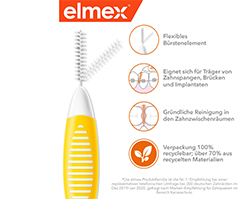 ELMEX Diş arası fırçaları ISO boyut 4 0,7 mm sarı, 8 adet
