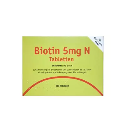 BIOTIN 5 mg N tablet, 150 adet BIOTIN 5 mg N tablet, 150 adet