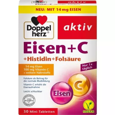 DOPPELHERZ Demir+Vit.C+L-Histidin Tablet, 30 Kapsül