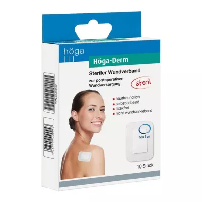 HÖGA-DERM Steril alçı 53x70 mm, 10 adet HÖGA-DERM Steril alçı 53x70 mm, 10 adet