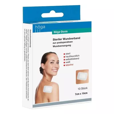 HÖGA-DERM Steril alçı 70x100 mm, 10 adet HÖGA-DERM Steril alçı 70x100 mm, 10 adet