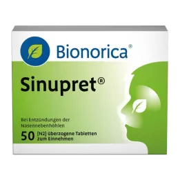 SINUPRET kaplanmış tabletler, 50 adet