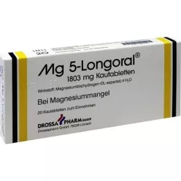 MG 5 LONGORAL Çiğneme tabletleri, 20 adet