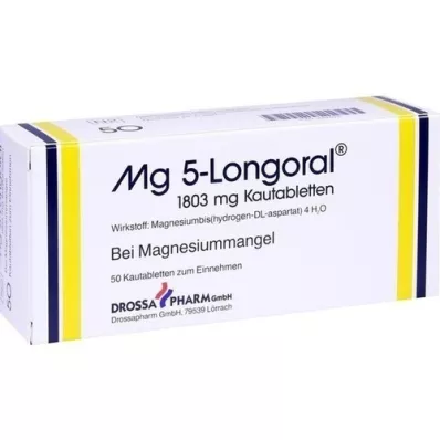 MG 5 LONGORAL Çiğneme tabletleri, 50 adet