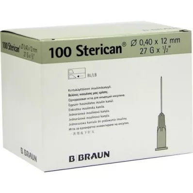 STERICAN Ins. insert kanalı 27 Gx1/2 0.4x12 mm, 100 adet