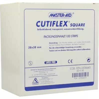 CUTIFLEX Folyo sıvalar kare 38x38 mm MasterAid, 100 adet